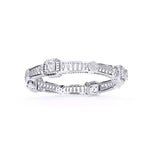 Geometric Diamond Gold Bangle