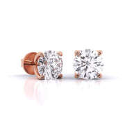 2 Carat Dazzling Solitaire Diamond Studs