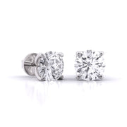 2 Carat Dazzling Solitaire Diamond Studs