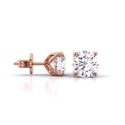 2 Carat Dazzling Solitaire Diamond Studs