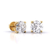 2 Carat Dazzling Solitaire Diamond Studs