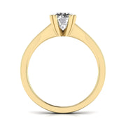 1 Carat Solitaire With Side Diamond Ring