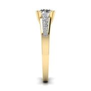 1 Carat Solitaire With Side Diamond Ring
