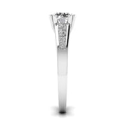 1 Carat Solitaire With Side Diamond Ring