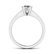 1 Carat Solitaire With Side Diamond Ring