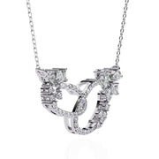 Sparkling Diamond Double Loop Pendant
