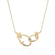 Sparkling Diamond Double Loop Pendant