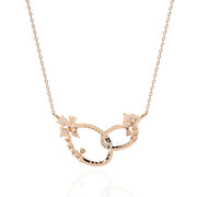 Sparkling Diamond Double Loop Pendant