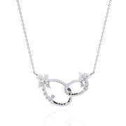 Sparkling Diamond Double Loop Pendant