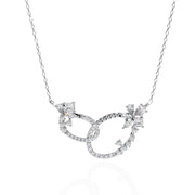 Sparkling Diamond Double Loop Pendant