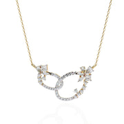 Sparkling Diamond Double Loop Pendant