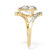 2.6 Carat Sparkling Pear Diamond Ring
