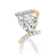 2.6 Carat Sparkling Pear Diamond Ring