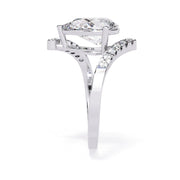 2.6 Carat Sparkling Pear Diamond Ring