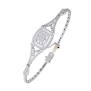 Classic Cluster Diamond Bangle