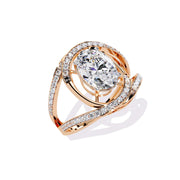 7.35 Carat Split Shank Oval Diamond Ring