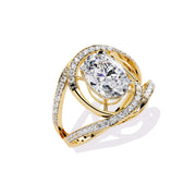 7.35 Carat Split Shank Oval Diamond Ring