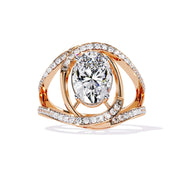 7.35 Carat Split Shank Oval Diamond Ring