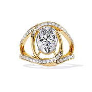 7.35 Carat Split Shank Oval Diamond Ring