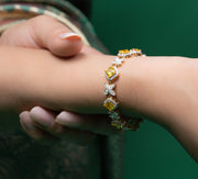 Square Cut Citrine Bracelet