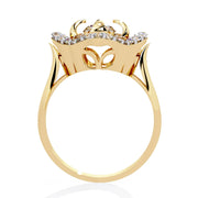 Clover Halo Diamond Ring