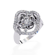 Clover Halo Diamond Ring