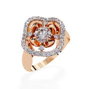 Clover Halo Diamond Ring