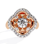Clover Halo Diamond Ring