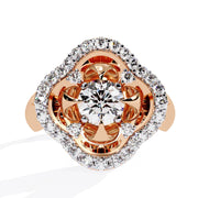 Clover Halo Diamond Ring