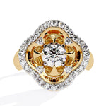 Clover Halo Diamond Ring
