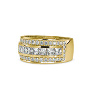 Diamond Triple Row Ring