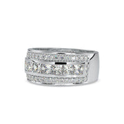 Diamond Triple Row Ring