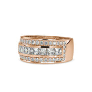 Diamond Triple Row Ring