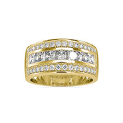 Diamond Triple Row Ring