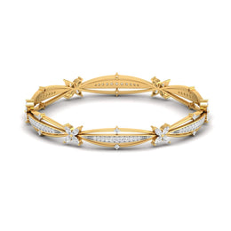 Celestial Star Design Diamond Bangle