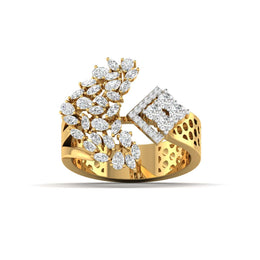 Starburst Diamond Statement Ring