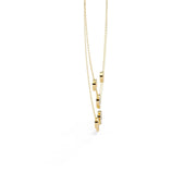 Sterling Circle Necklace with Pave Stones