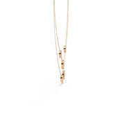 Sterling Circle Necklace with Pave Stones