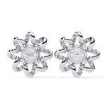 Sunflower Inspired Diamond Earrings