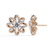 Sunflower Inspired Diamond Earrings