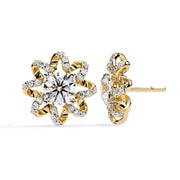 Sunflower Inspired Diamond Earrings