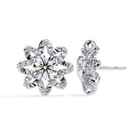 Sunflower Inspired Diamond Earrings