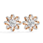 Sunflower Inspired Diamond Earrings