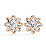 Sunflower Inspired Diamond Earrings