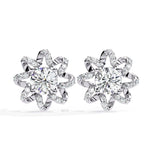 Sunflower Inspired Diamond Earrings