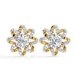Sunflower Inspired Diamond Earrings
