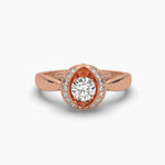 Sunflower Solitaire Diamond Ring