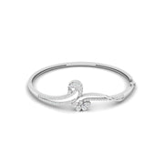 Floral Swirl Diamond Bangle