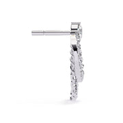 Swirling Circle Diamond Earrings