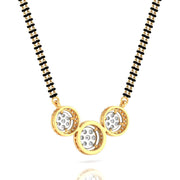 Triple Circle Round Diamond Mangalsutra